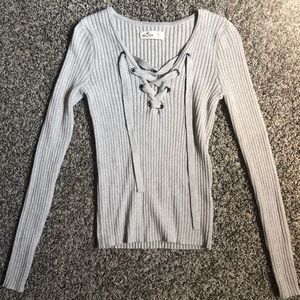 Hollister long sleeve laced top